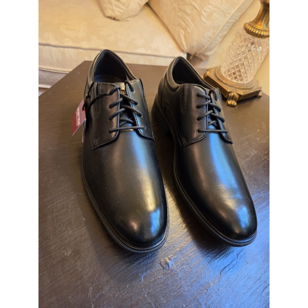 Clarks Men's Steadwell Lace-Up Oxford Shoes Black Leather Size 8.5M NEW! $115